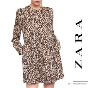 ⚫️ ZARA SMALL ANIMAL PRINT party DRESS
